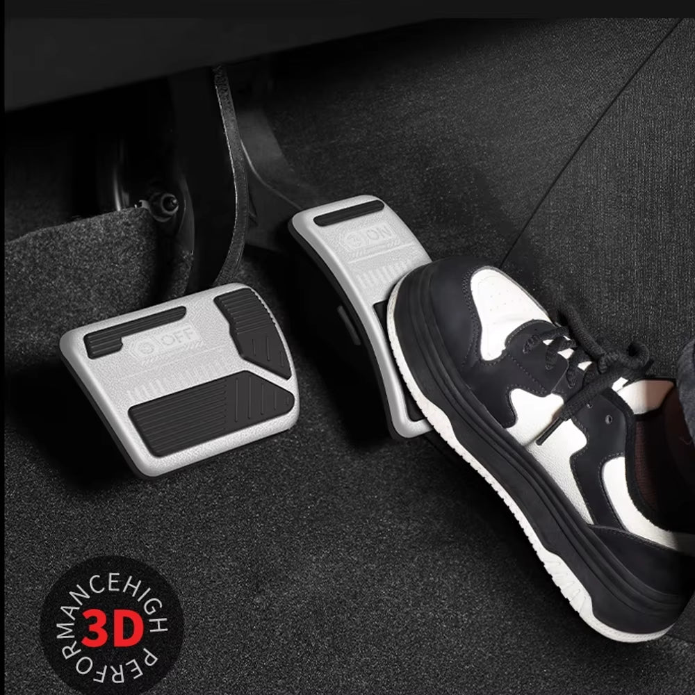 Car Gas Brake Pedals for BYD Shark 6 2024~2026 Rubber Anti-Slip Alloy Footrest No Drilling Foot Pedal Cover Pad Part Accessories