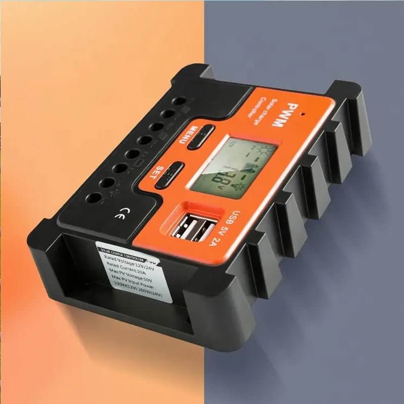 PWM solar charge controller with LCD display for solar power systems