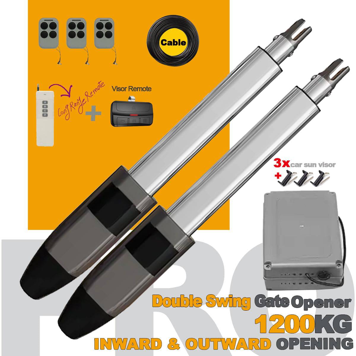 RITROX PRO 1200kg Dual Swing Gate Kit – Remote Operated - Garageway.com.au