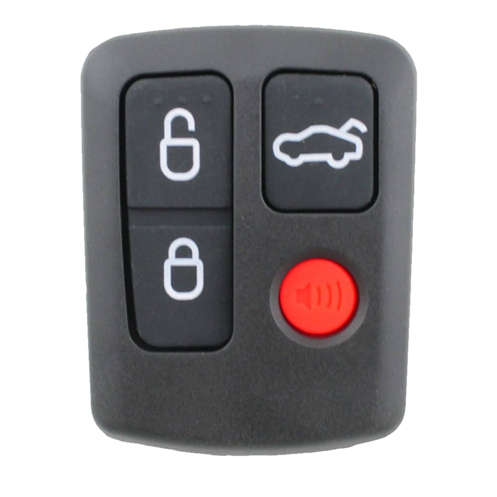 Ford BA BF Falcon car remote key fob with four buttons for locking and unlocking. Compatible with multiple models from 2002-2010.