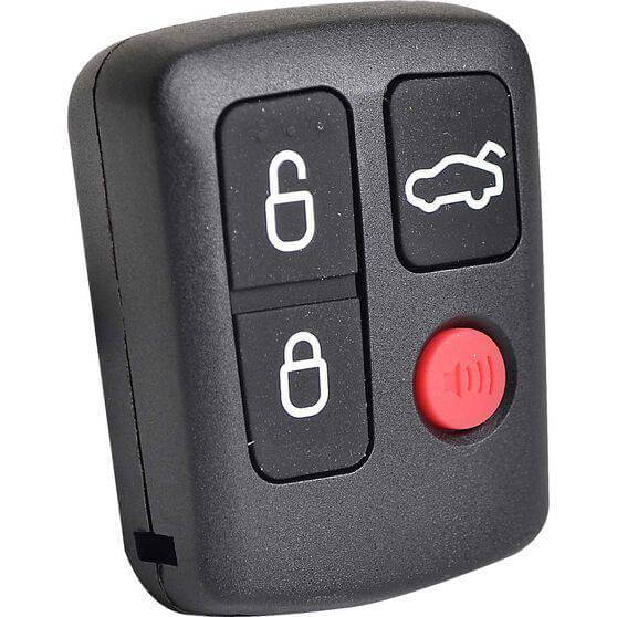 Ford BA BF Falcon car remote key with four buttons for locking and unlocking functions.