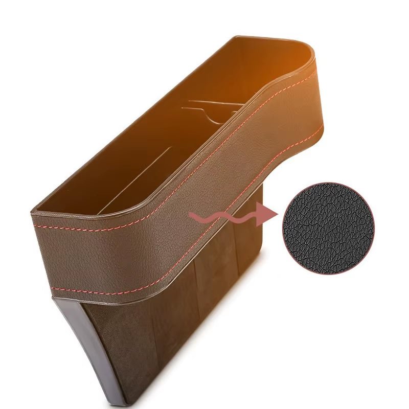 Leather Car Cup Holder Seat Organizer Holder Auto Seat Gap Storage Box Organizer - Garageway.com.au