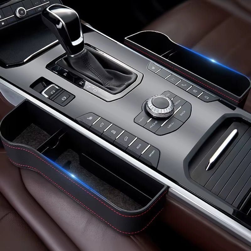 Leather Car Cup Holder Seat Organizer Holder Auto Seat Gap Storage Box Organizer - Garageway.com.au