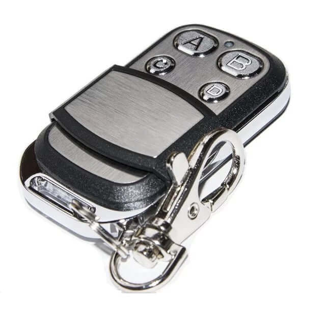 Mhouse compatible garage remote control with key ring for GTX4 and TX4 models. Includes battery, key chain, instructions - Garageway