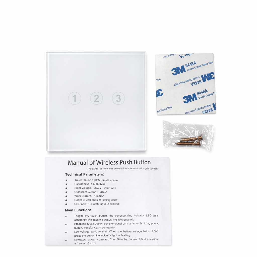 RITROX A024 A2203 LUX ECO PRO Wireless PUSH Button - Garageway.com.au