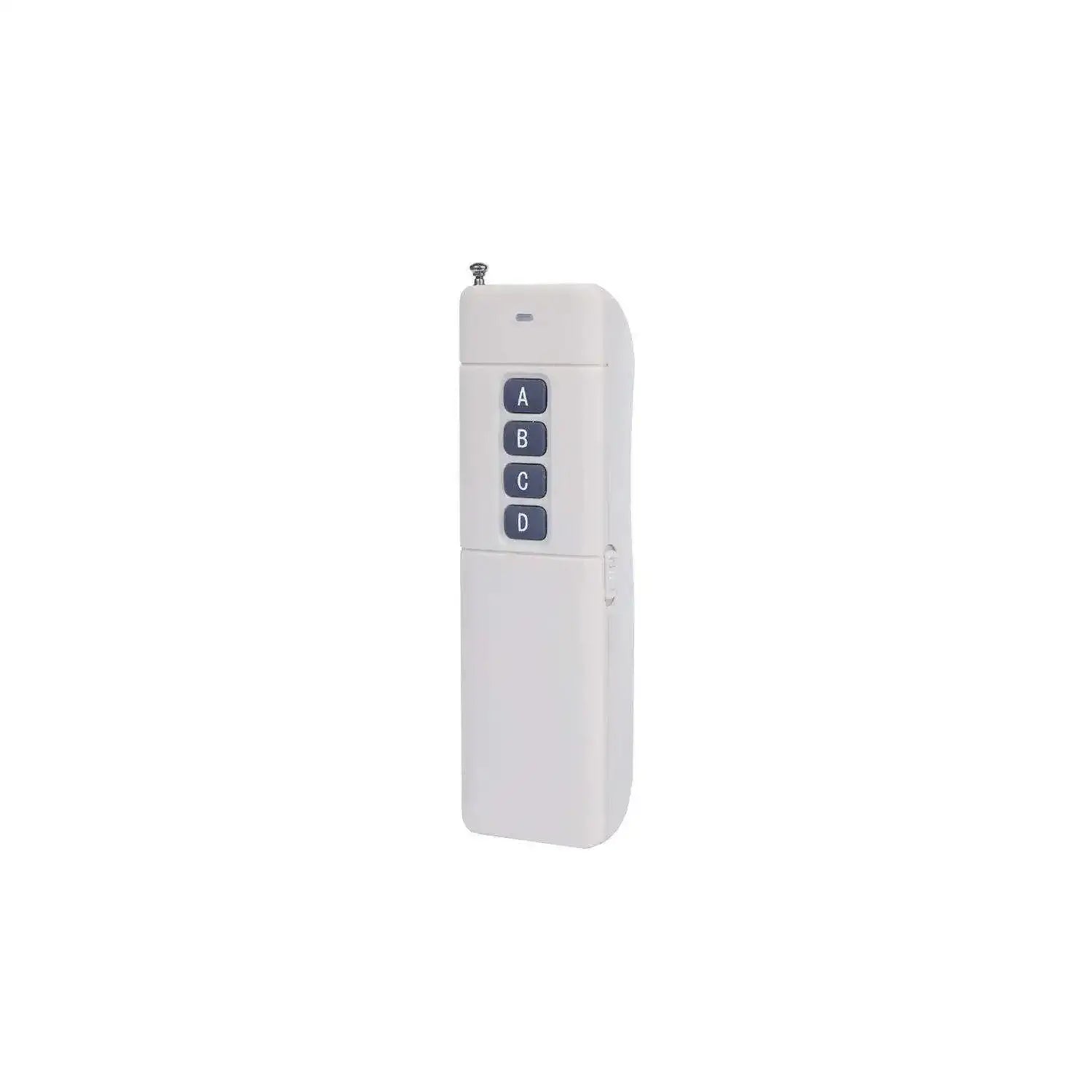 Remote control for RITROX K2208 sliding gate opener, featuring four buttons labeled A, B, C, D, designed for easy gate operation.