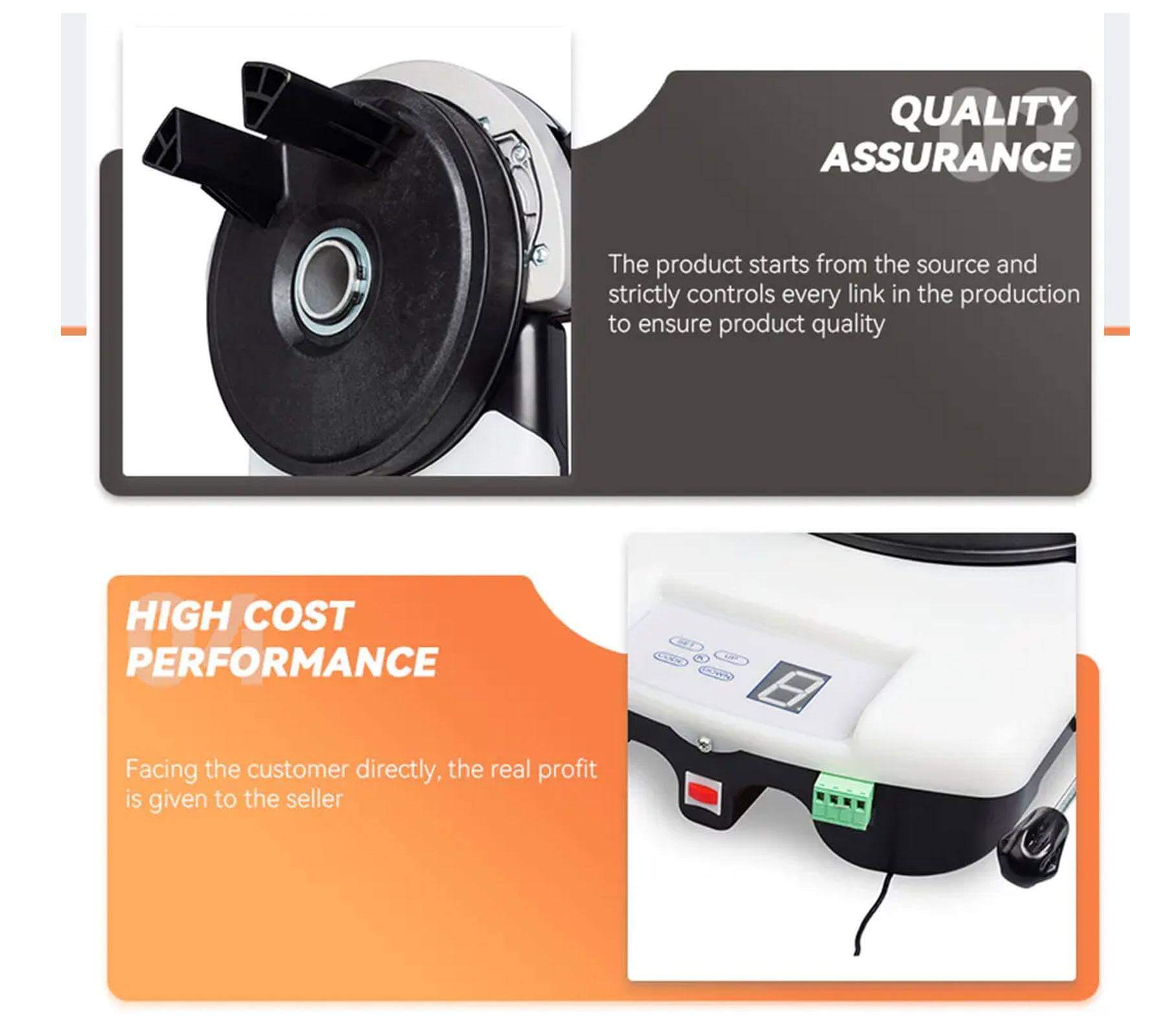 Illustration of high-quality roller garage door opener components emphasizing quality assurance and cost performance.