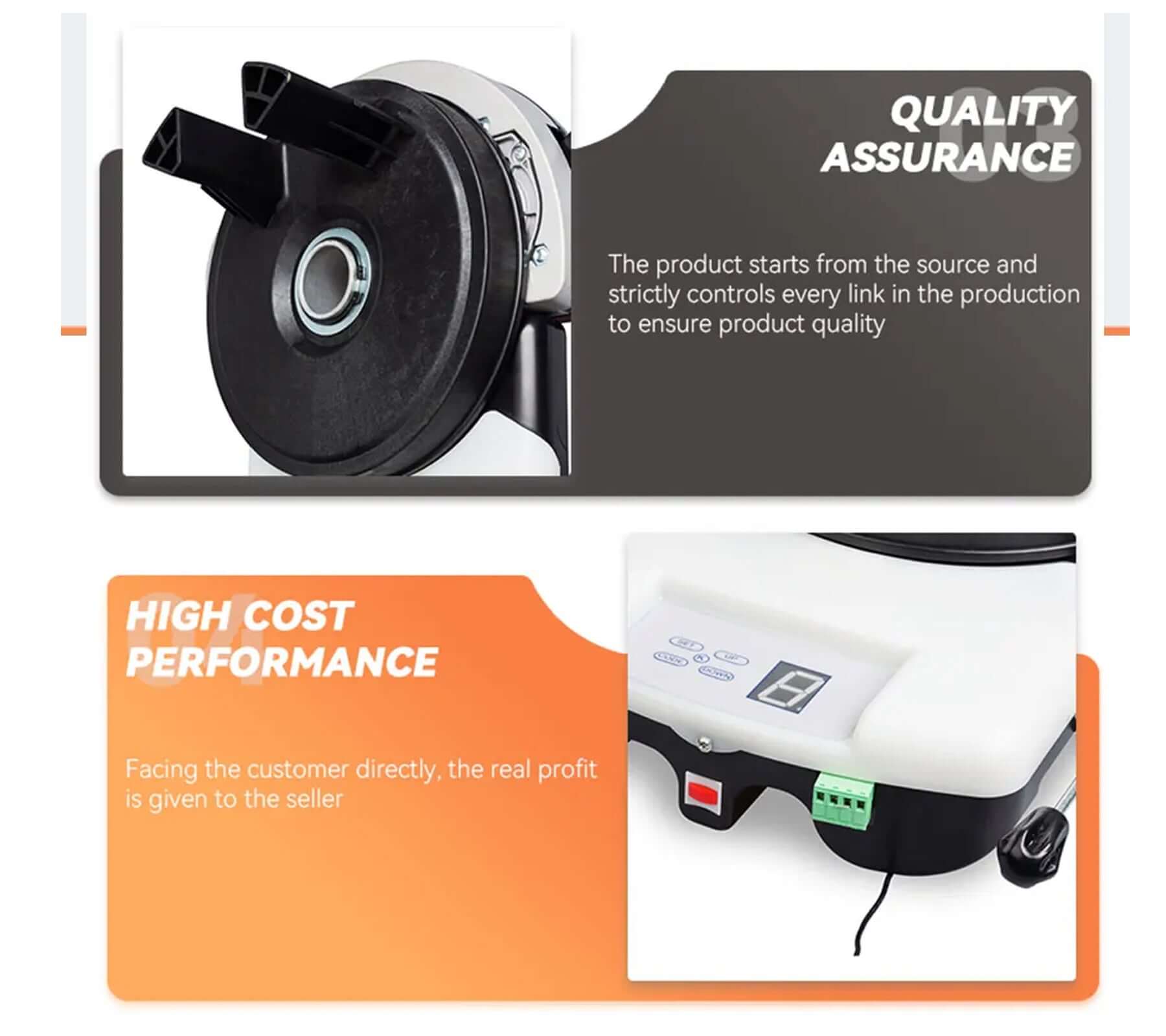 Close-up view of RX-1000P Roller Garage Door Opener components showcasing quality assurance and high cost performance features.