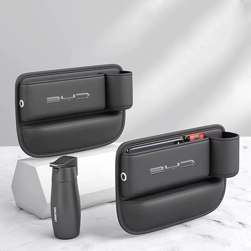 Car Storage and Finishing Leather Seat Gap Storage Box for BYD Qing Song Tang Yuan F3 F6 S6 S8 E5 E6 G3 G6 S7 Auto Accessories