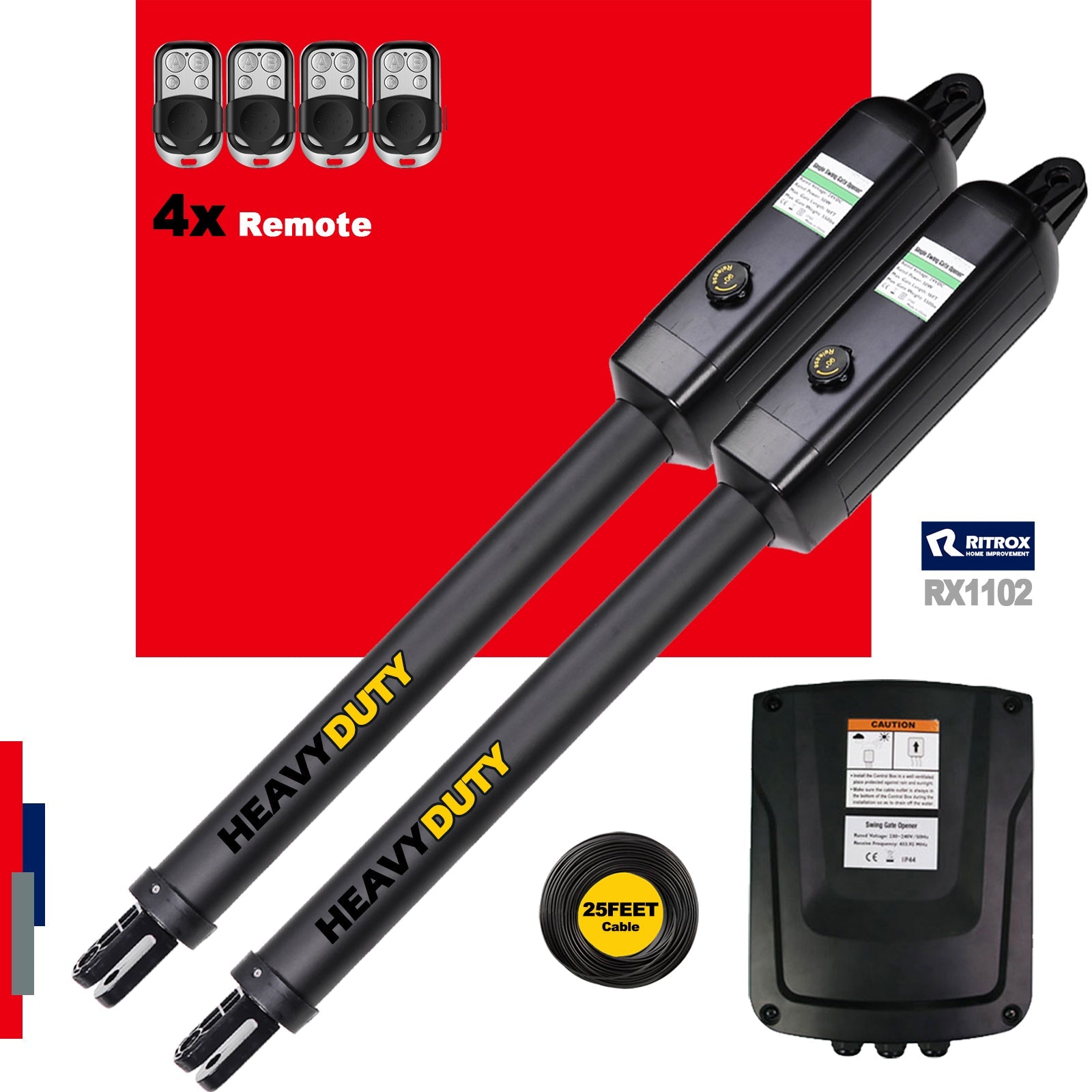 2 x RX1101 Single swing gate opener + 10 x RX1102 Double Swing Gate Openers + 1 x mpa 200 double swing gate opener