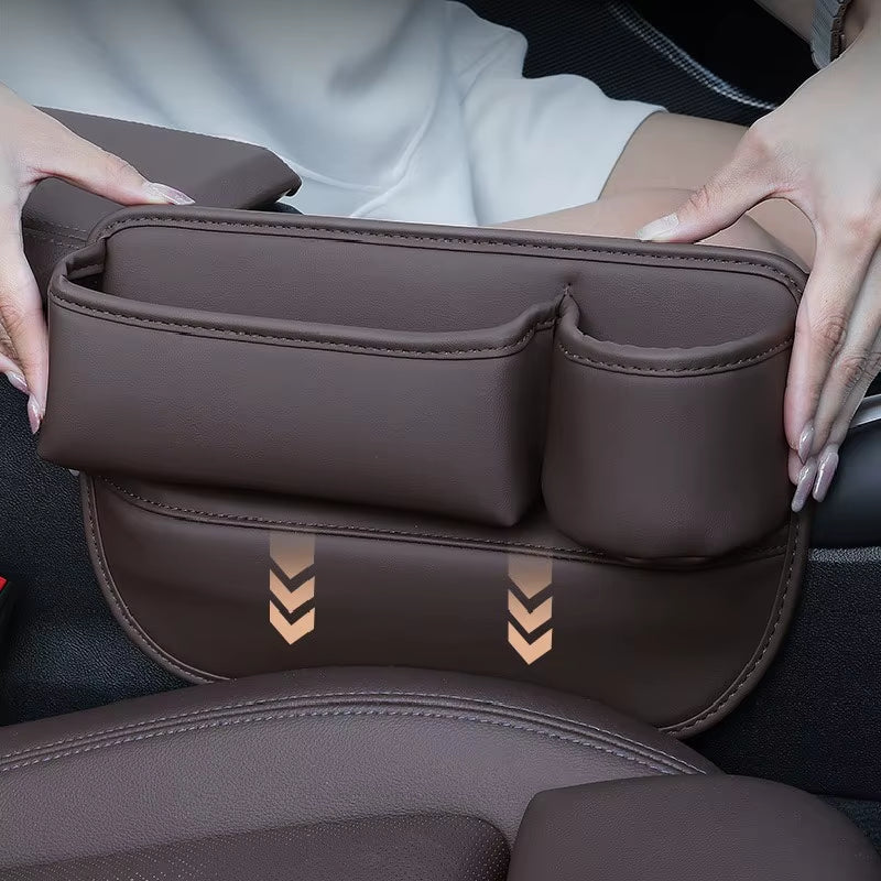 For BYD Sealion 7 2024 2025 Car Seat Gap Filler Storage Box with Cup Holder Charging Hole Kit Sundries Organizer Bag Accessories