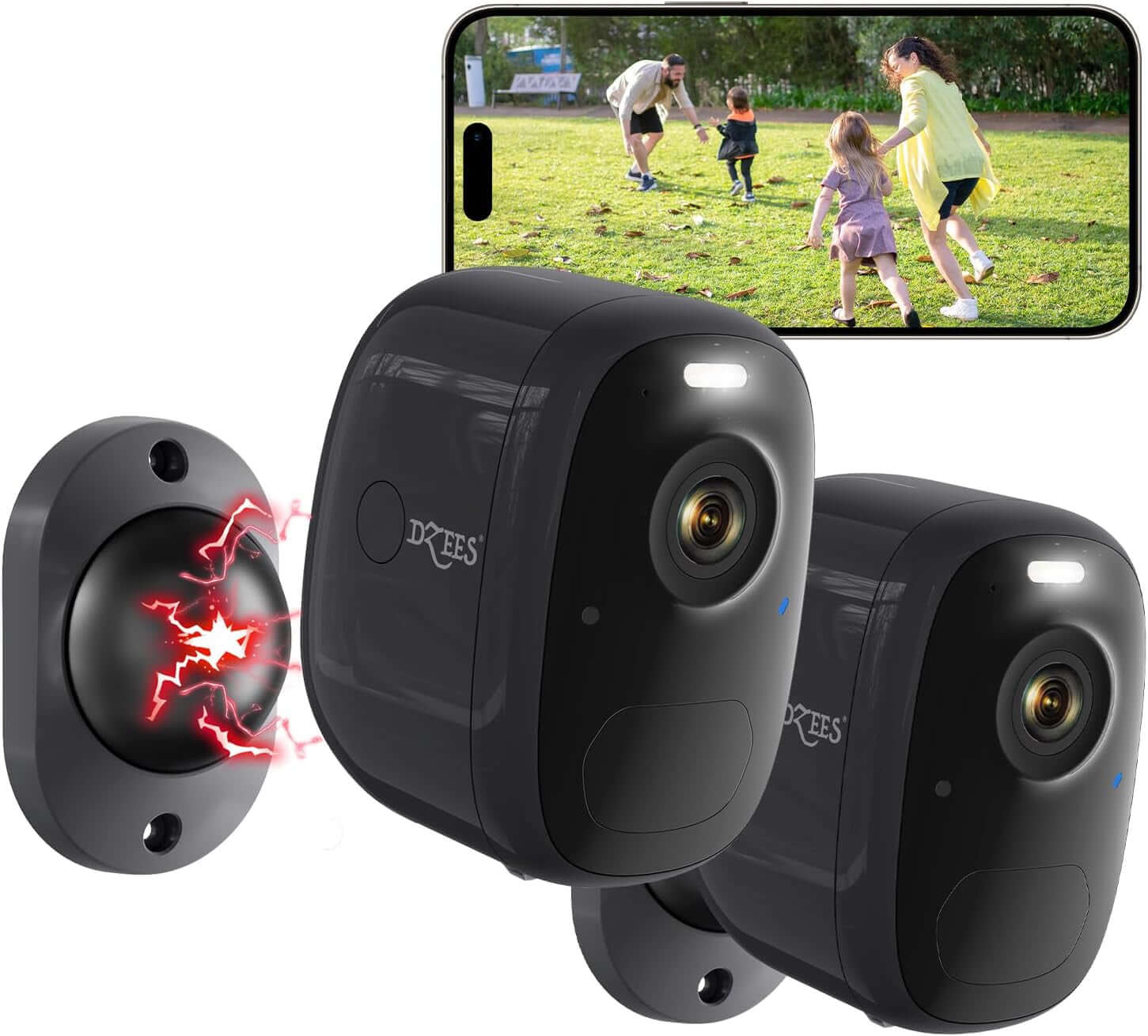 4-Pack Wireless Security Cameras – 4MP, AI Detection Garageway