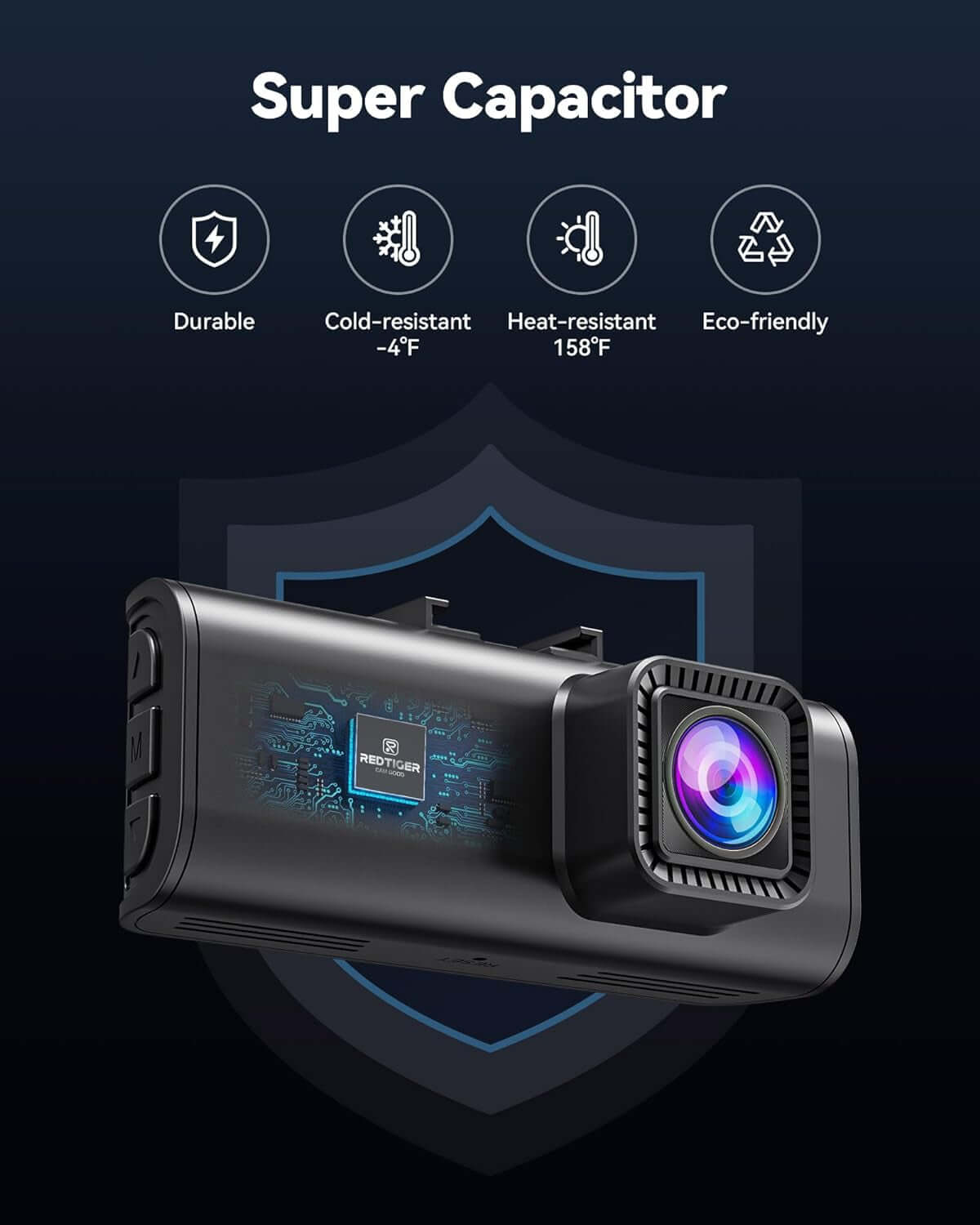 4K Front & 2.5K Rear Dash Cam with Wi - Fi GPS – Night Vision, 170° Wide Angle, 24H Parking Mode, 32GB Card Included (F7Np) - Garageway.com.au