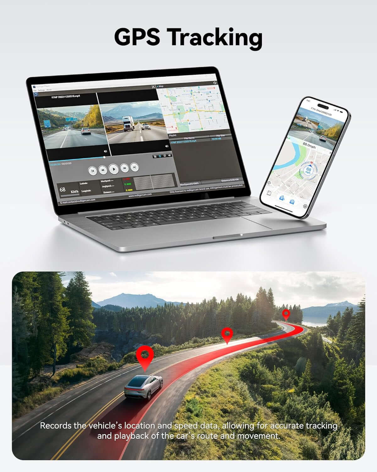 4K Front & 2.5K Rear Dash Cam with Wi - Fi GPS – Night Vision, 170° Wide Angle, 24H Parking Mode, 32GB Card Included (F7Np) - Garageway.com.au