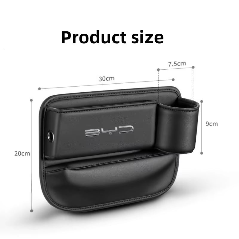 Car Storage and Finishing Leather Seat Gap Storage Box for BYD Qing Song Tang Yuan F3 F6 S6 S8 E5 E6 G3 G6 S7 Auto Accessories