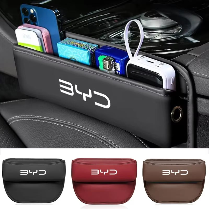Car Seat Gap Filler Organizer Front Seat Crevice Storage Box Side Pocket for BYD Tang E6 Yuan plus Song Qin plus Accessories