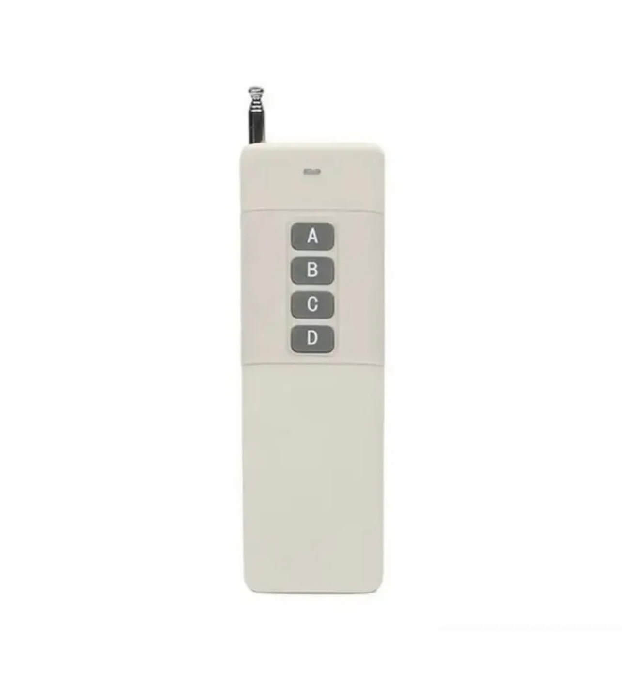 Remote control for RITROX ECO Electric Single Swing Gate Opener with four buttons labeled A, B, C, D.
