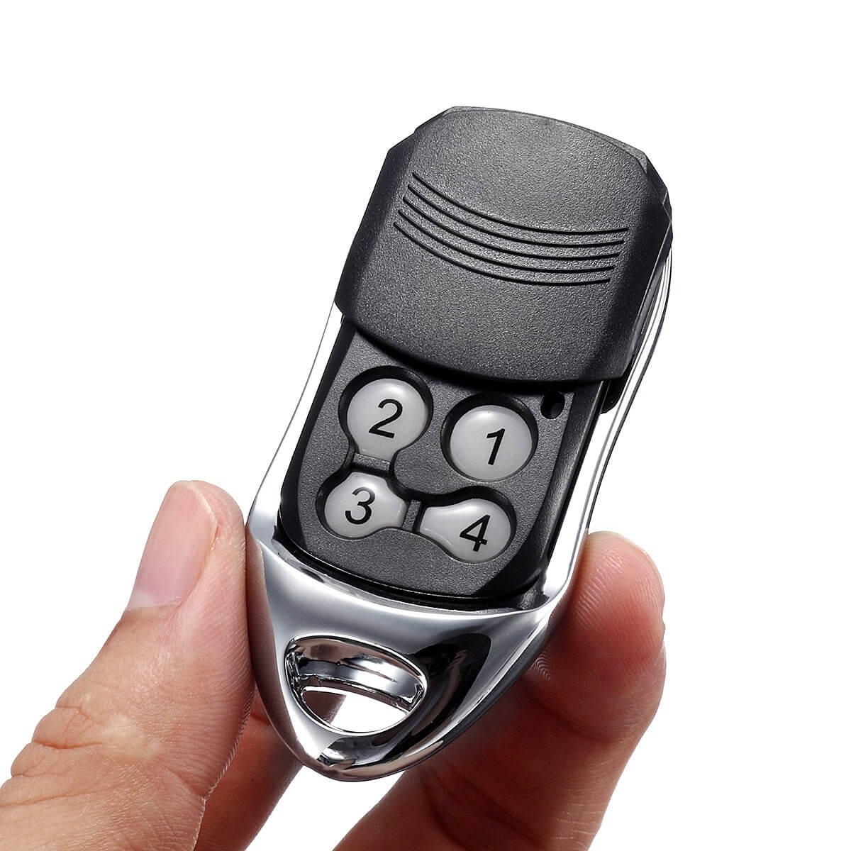Close-up of ATA PTX5 TrioCode Compatible Remote, suitable for various Garageway models like GDO-6v3 and GDO-9v3.