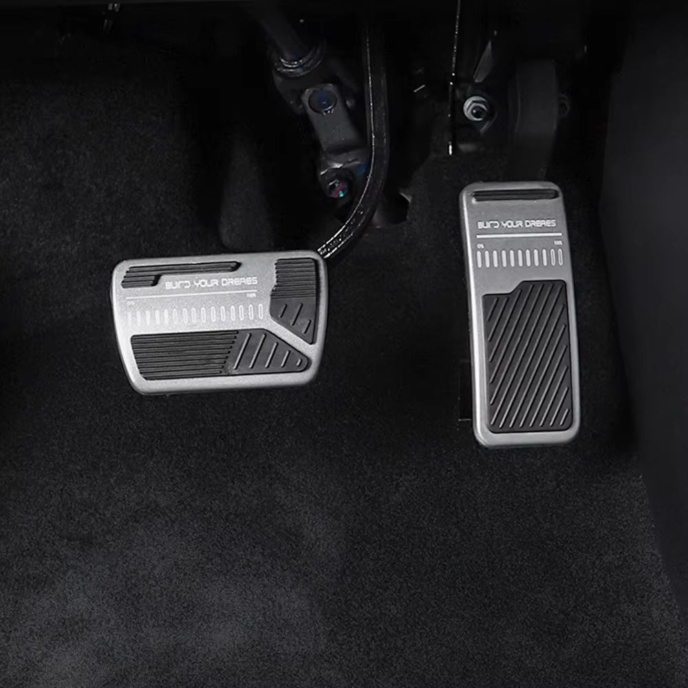 Car Gas Brake Pedals for BYD Shark 6 2024~2026 Rubber Anti-Slip Alloy Footrest No Drilling Foot Pedal Cover Pad Part Accessories