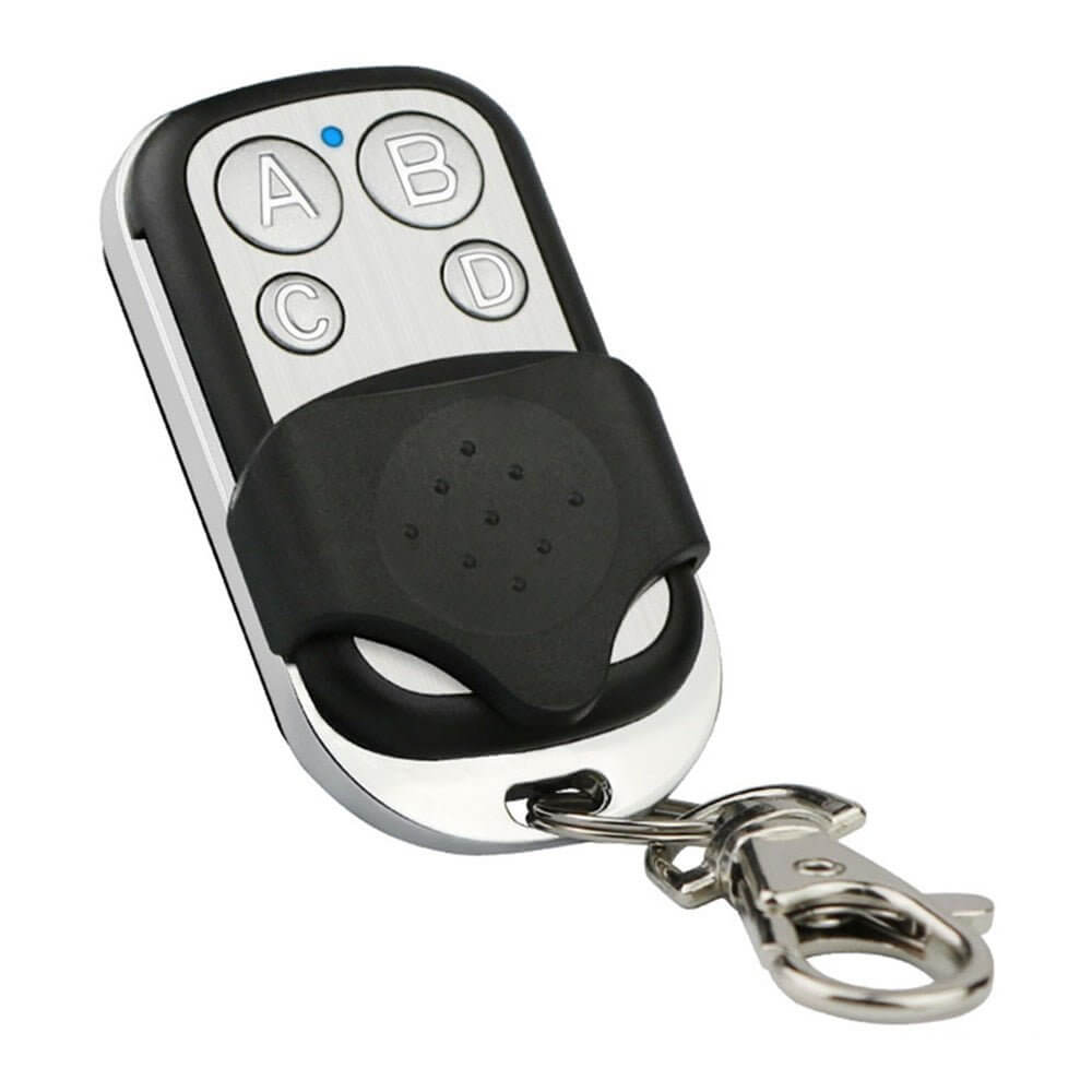 Replacement Boss BHT3 433MHz garage door remote with key ring, compatible with OL4 BOL4 models, package includes battery and instructions.