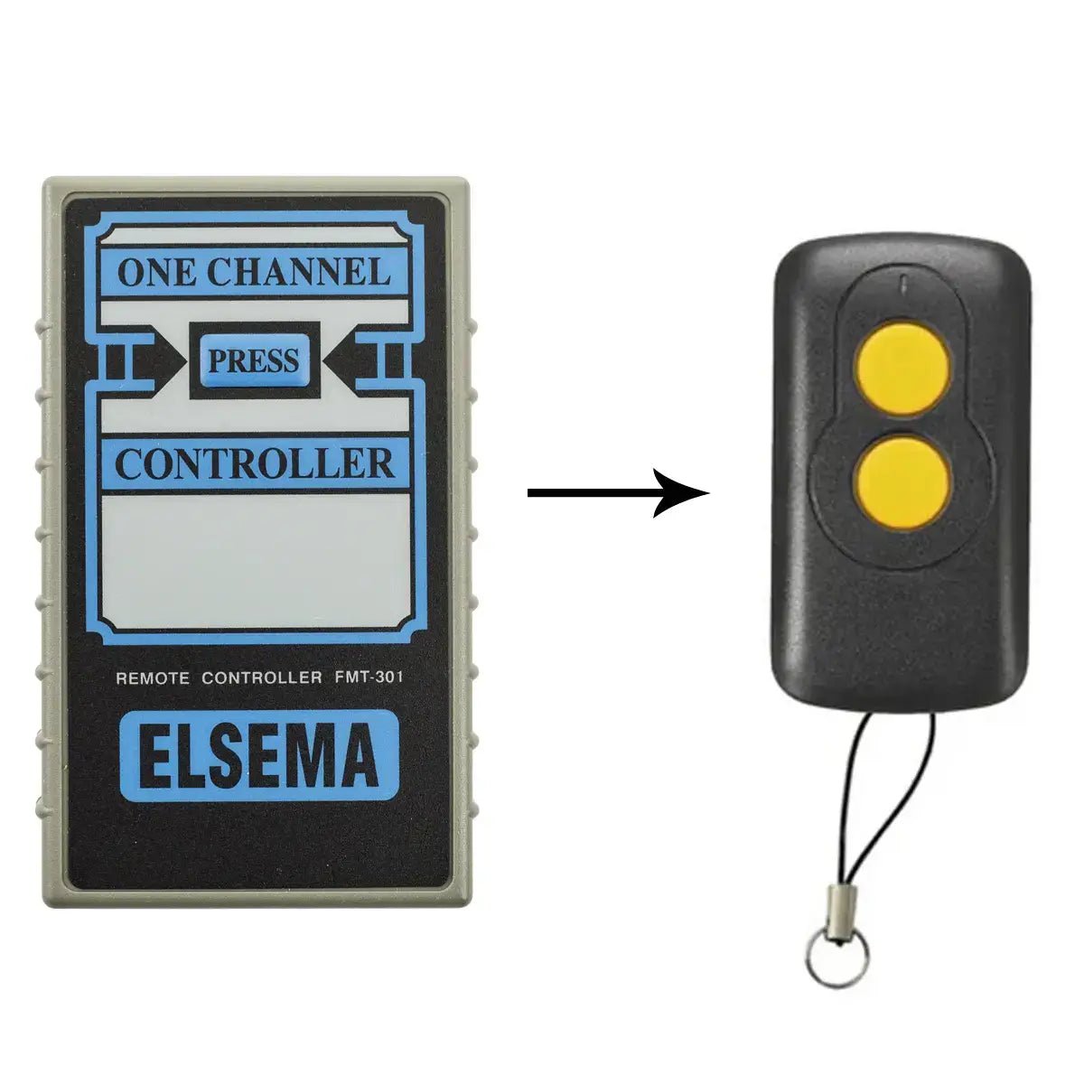 Elsema Key FMT-301 Replacement Remote – 12 DIP Switch 27.145MHz