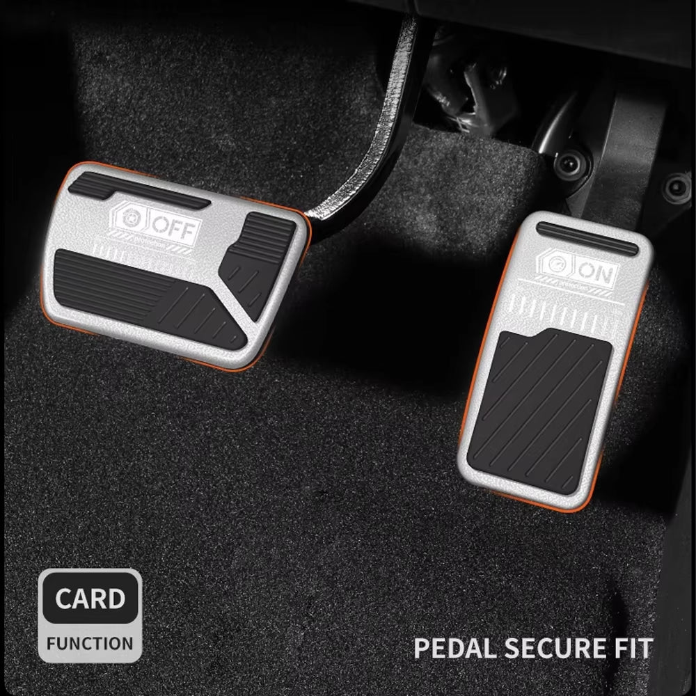 Car Gas Brake Pedals for BYD Shark 6 2024~2026 Rubber Anti-Slip Alloy Footrest No Drilling Foot Pedal Cover Pad Part Accessories
