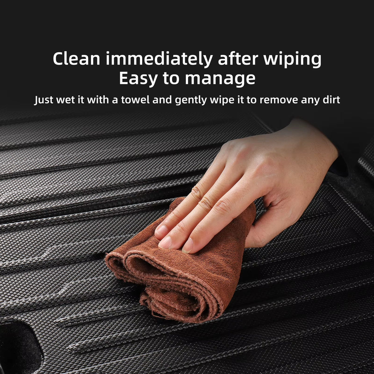 for Volvo EX30 2024 2025 Car Floor Mats Cargo Liner Trunk Pad TPE 3D Foot Mat Waterproof Accessories BLACK - Garageway.com.au