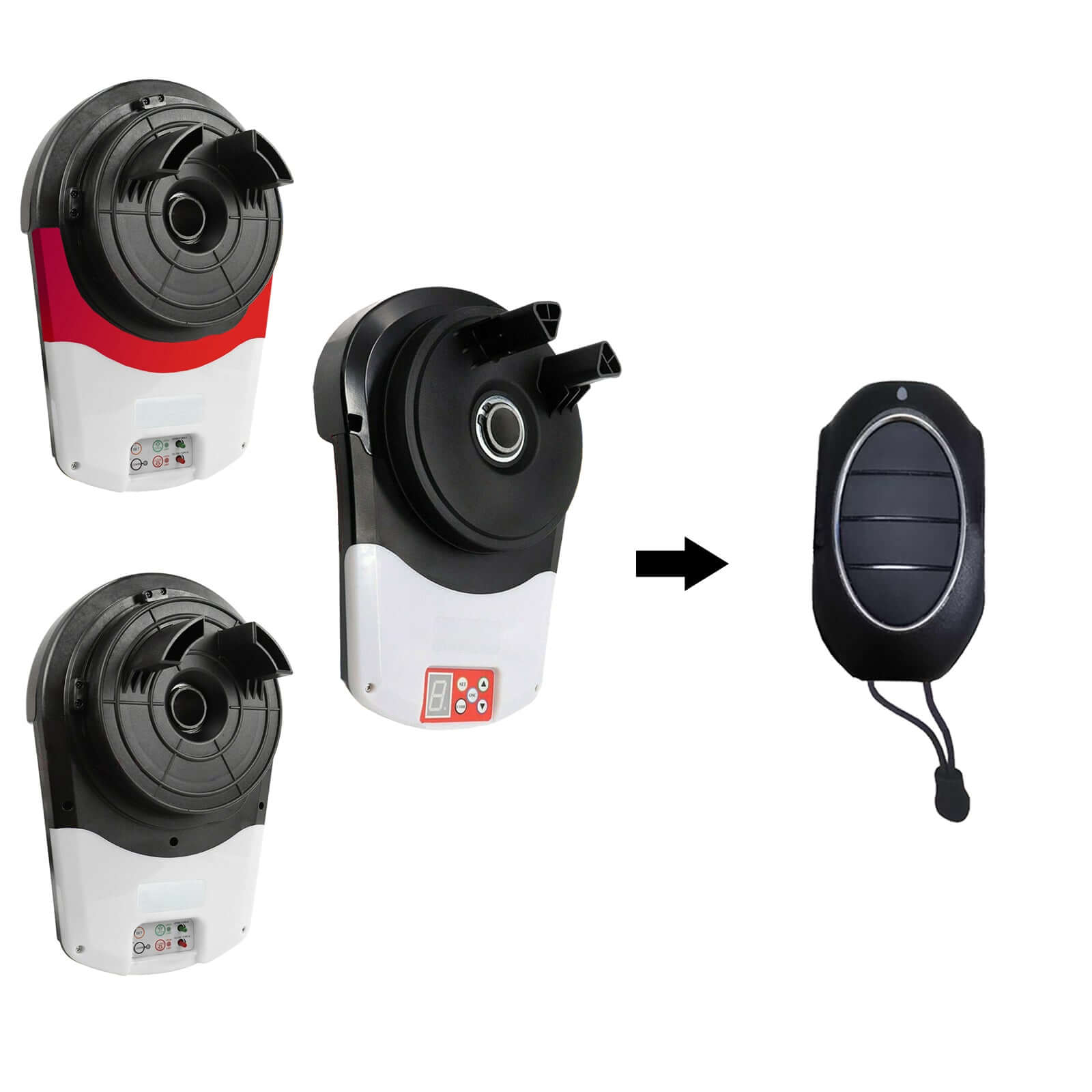 Garageway Roller Garage Door Remote Controls ERD1004 and ERD1008 for reliable motor operation.