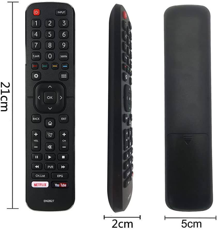 For HISENSE TV Remote EN2B27: Original OEM remote, dimensions 21cm x 5cm, infrared connection, ready to use.