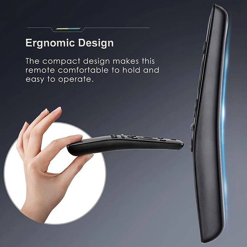 Ergonomic design of Samsung TV remote control, compact shape for comfort and ease of use.