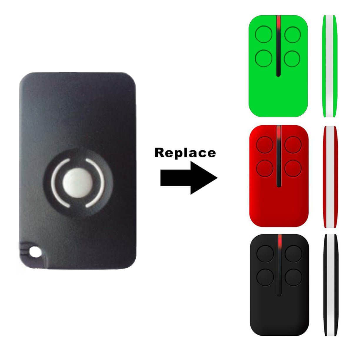 HomEntry HE60/HE60R Replacement Remote for Garage Doors - Includes Battery, Key Ring, and Instructions - Compatible with Garageway