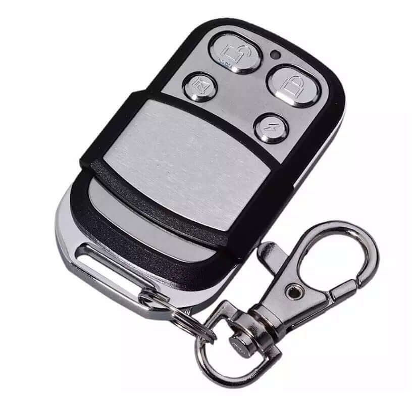 Mhouse Garageway compatible remote control for GTX4, GTX4C models with battery and key ring included, sleek design.