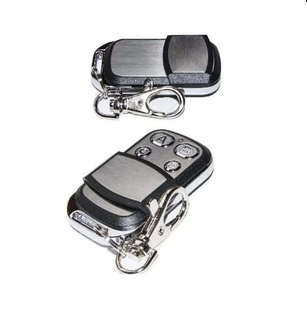 Mhouse compatible remote control for garageway, includes key ring and battery, works with GTX4, GTX4C models.