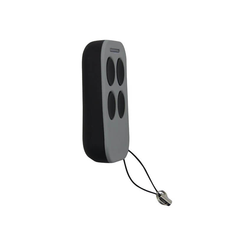 RITROX ECO remote control for electric swing gate opener, featuring four buttons and a keychain for convenient access