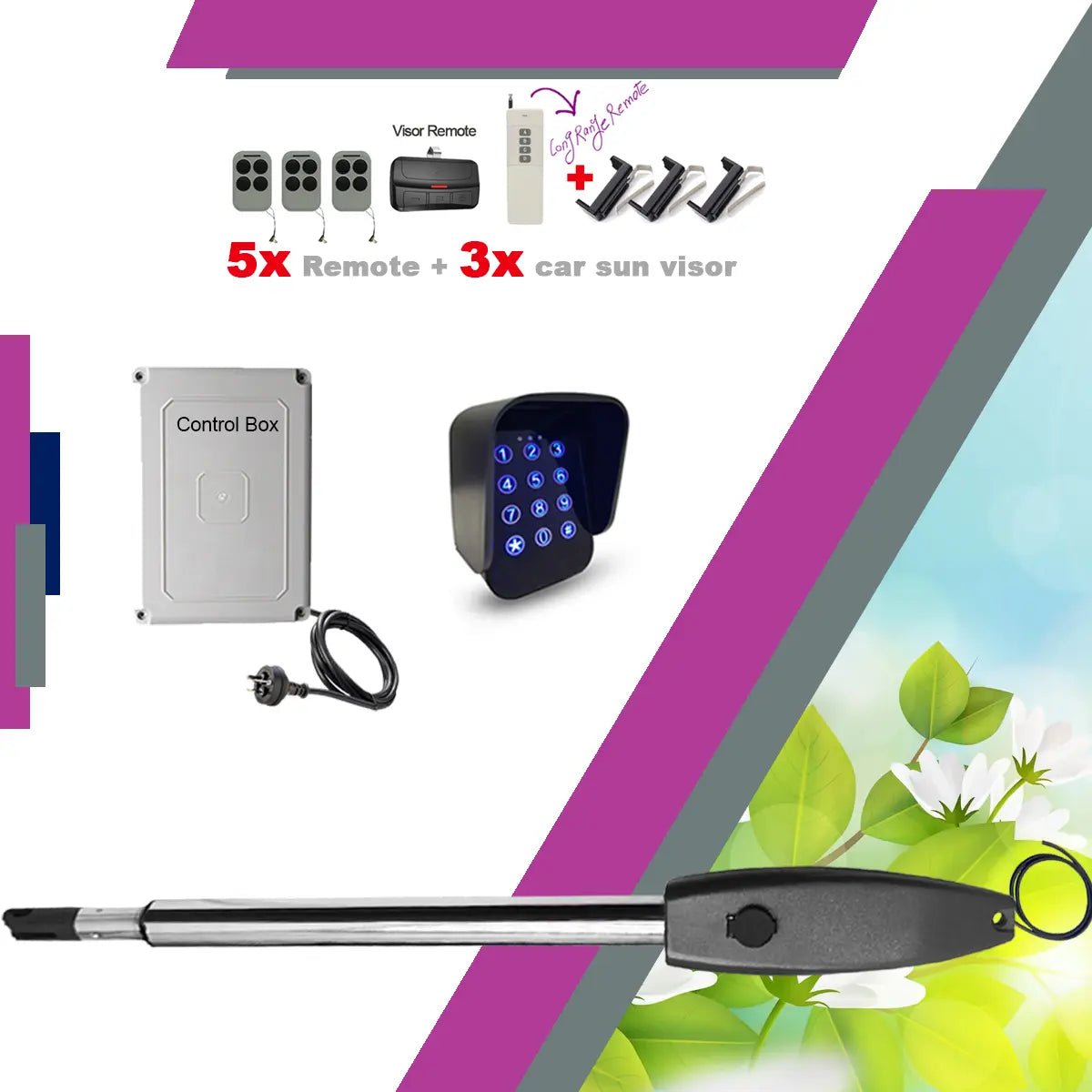 RITROX LUX Single Swing Gate Opener Motor with Waterproof with Keypad
