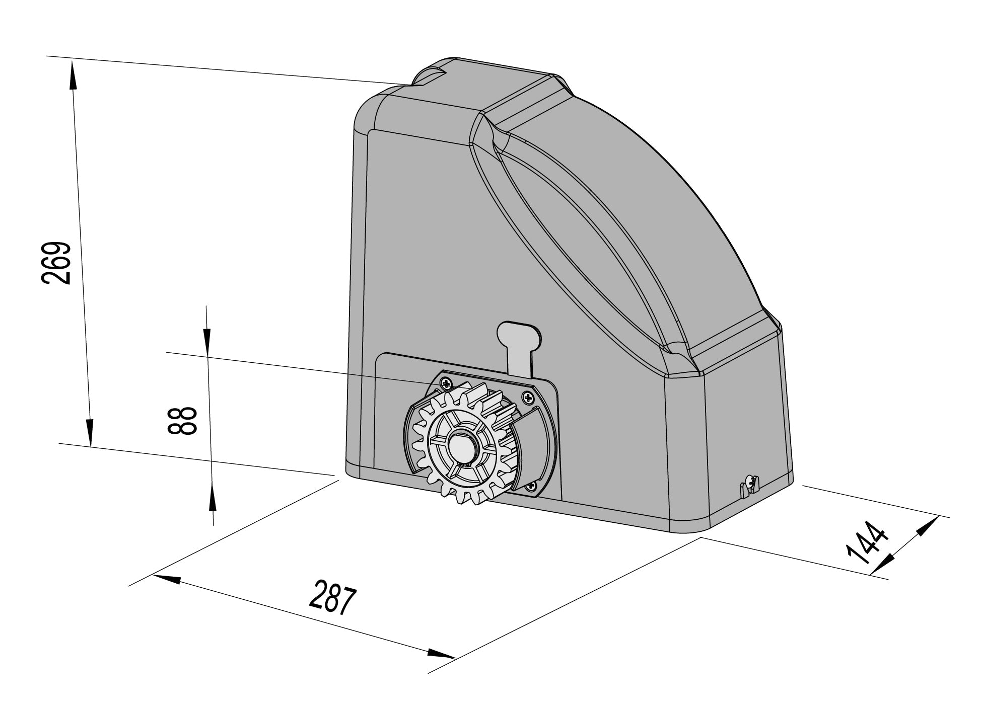 Ritrox RX500T Full Solar Sliding Gate Opener Motor - Garageway.com.au