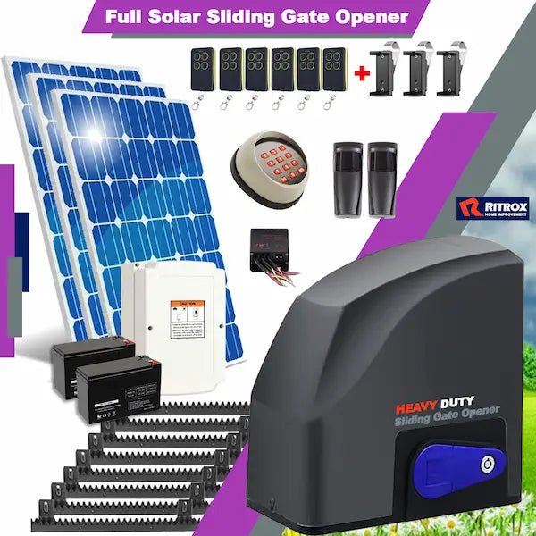 Ritrox RX500T Full Solar Sliding Gate Opener Motor