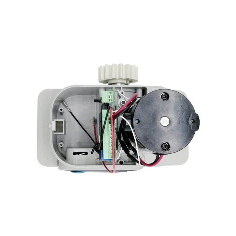 Interior view of RITROX AC Sliding Gate Opener Motor showing components and wiring suitable for 4-8m gates, Garageway compatible.