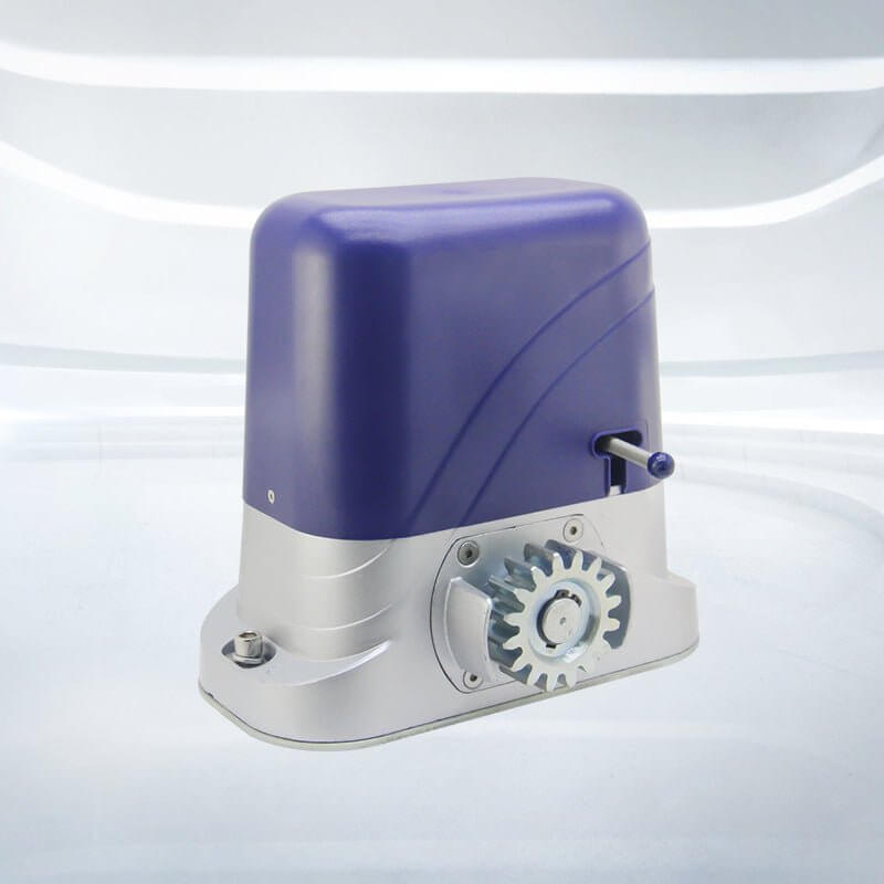 RITROX Full Solar Sliding Gate Opener Motor with Garageway compatibility, shown in a futuristic setting.