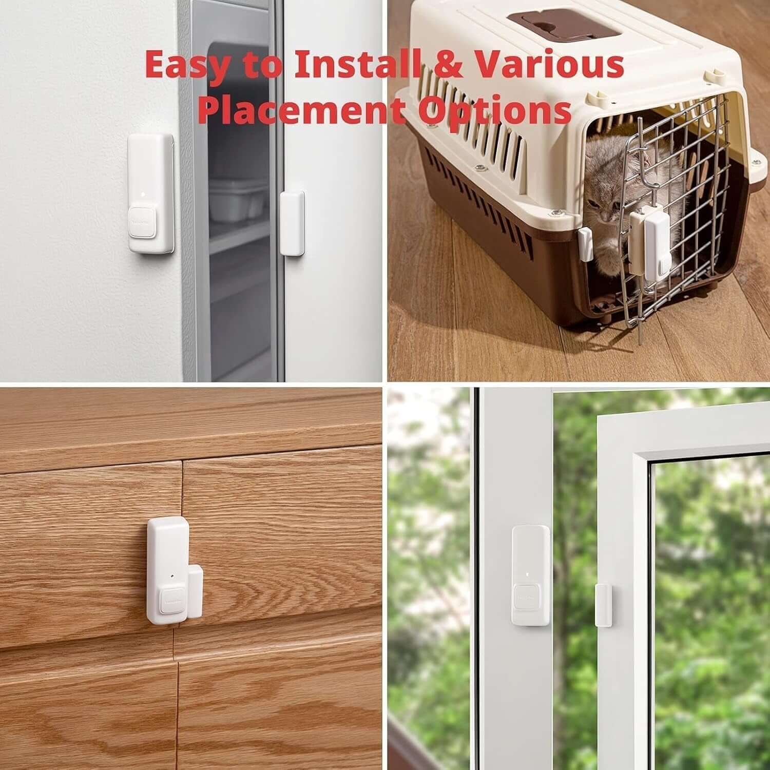 Smart Door & Window Alarm Sensor – Wireless Contact Sensor for Home Security – Add Hub Mini for Alexa Compatibility - Garageway.com.au