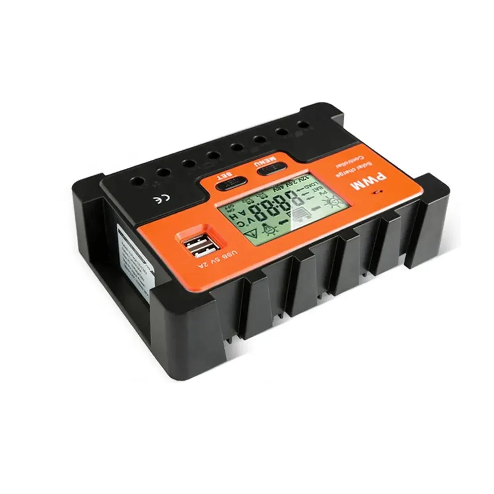 Solar charge controller with LCD display, 20A PWM for 12V/24V battery charging system I Garageway