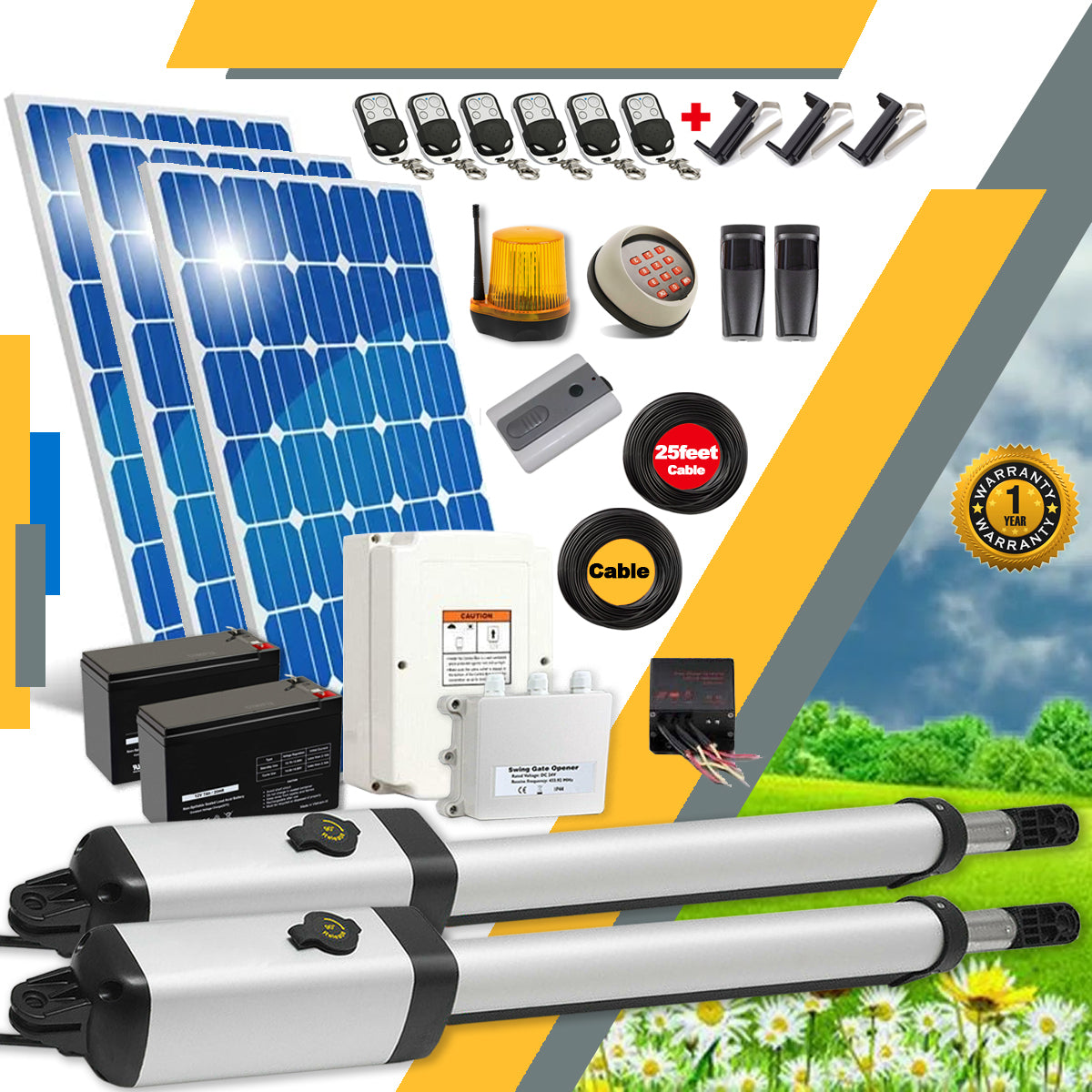 Ritrox RXD365S Farm Full Solar Gate Opener