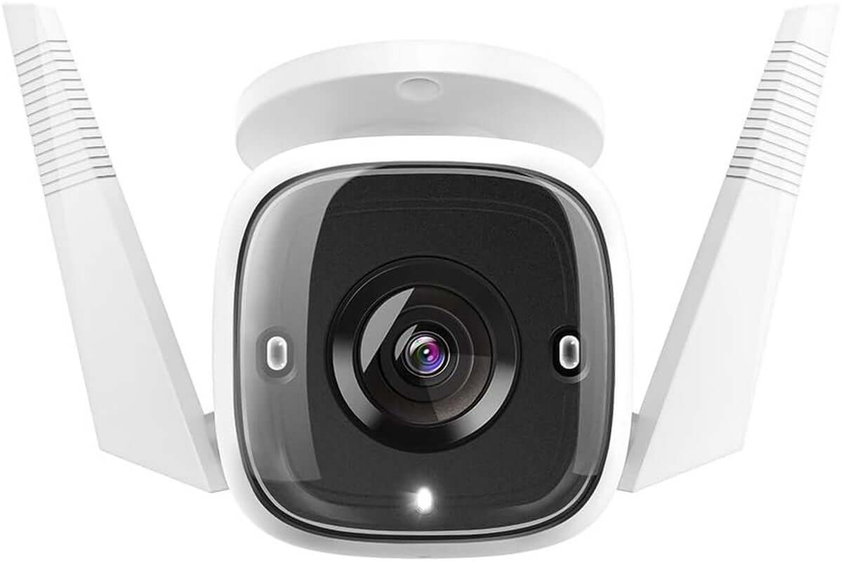 Tapo C310 Smart Outdoor Security Camera with AI Motion Detection and Night Vision in white, featuring IP66 weatherproof design.