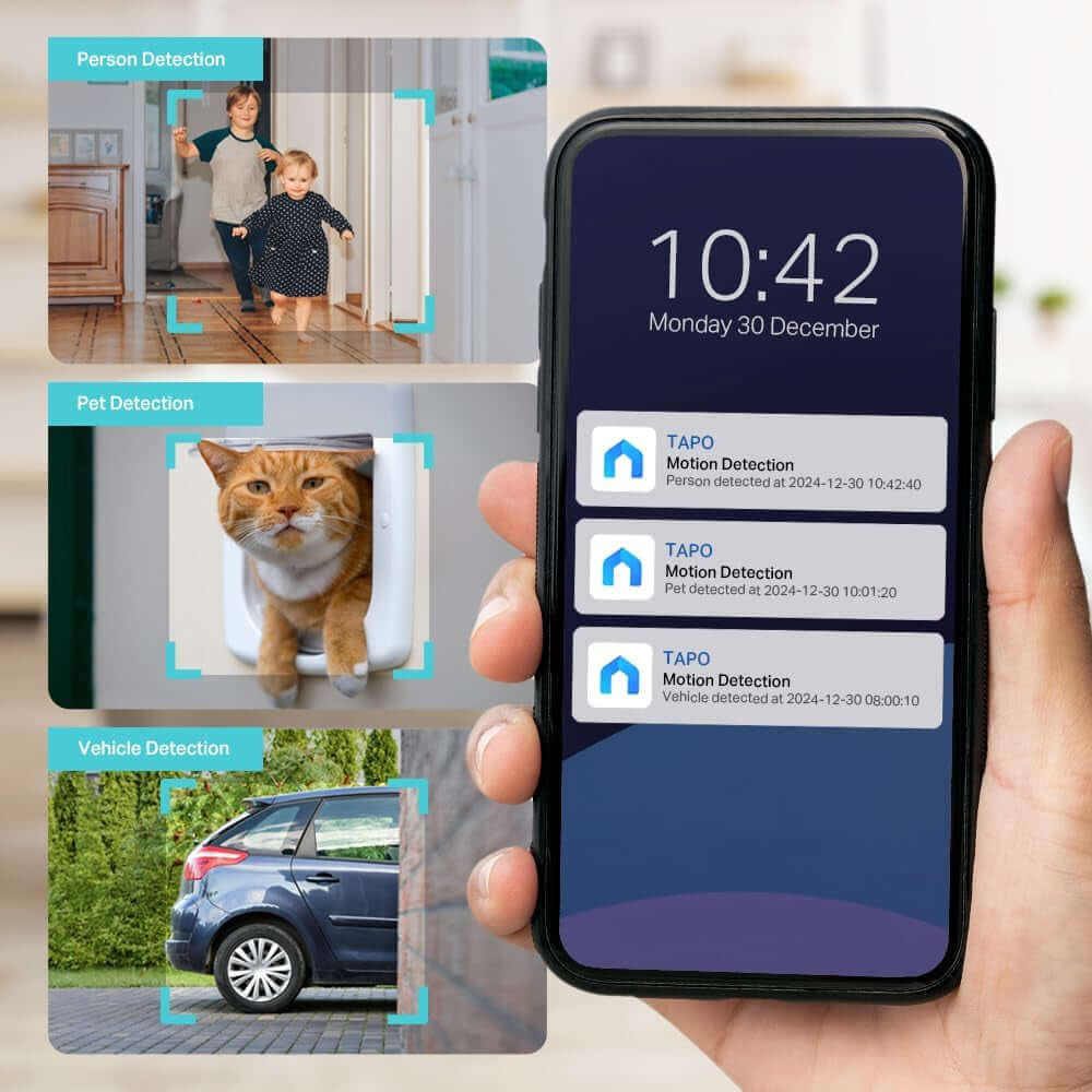 Tapo C425 Wire - Free Solar Security Camera Kit – 2K QHD, Color Night Vision, AI Detection, IP66, Two - Way Audio - Garageway.com.au