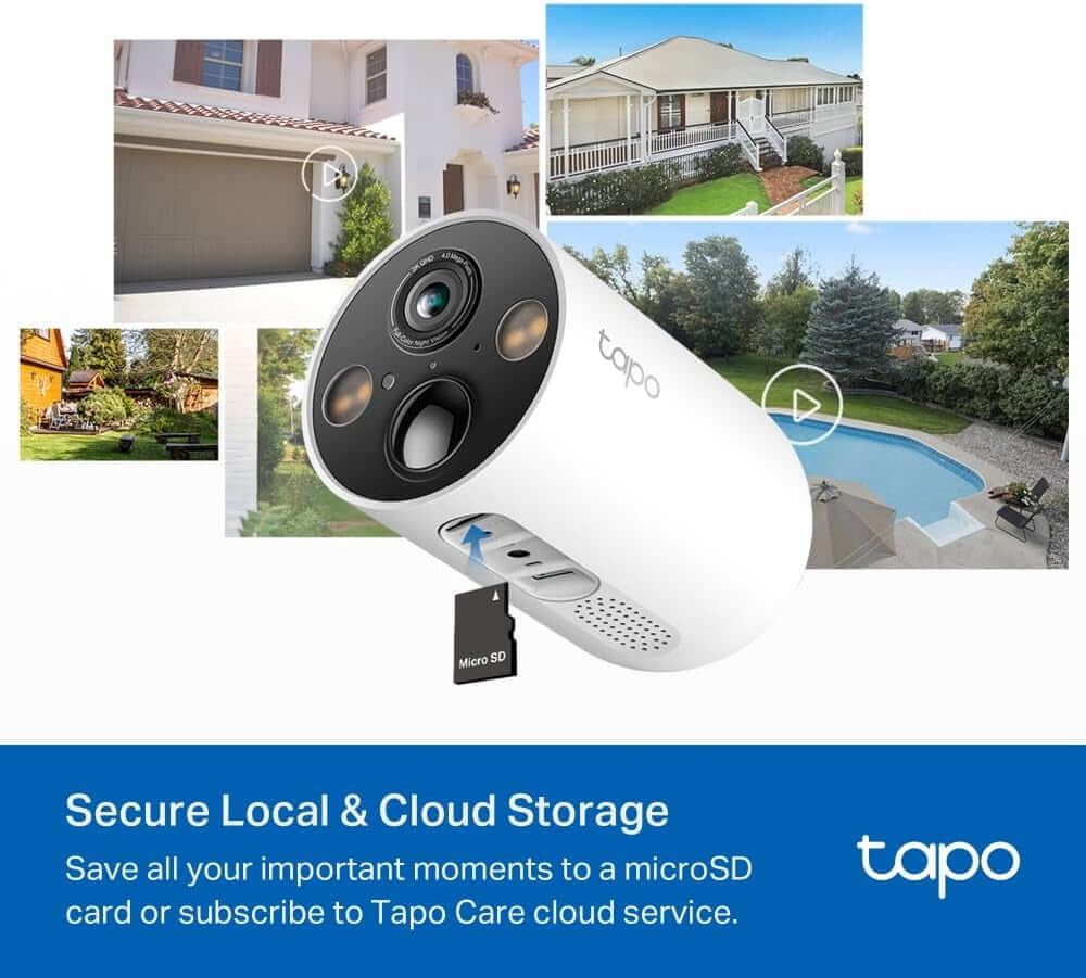 Tapo C425 Wire - Free Solar Security Camera Kit – 2K QHD, Color Night Vision, AI Detection, IP66, Two - Way Audio - Garageway.com.au