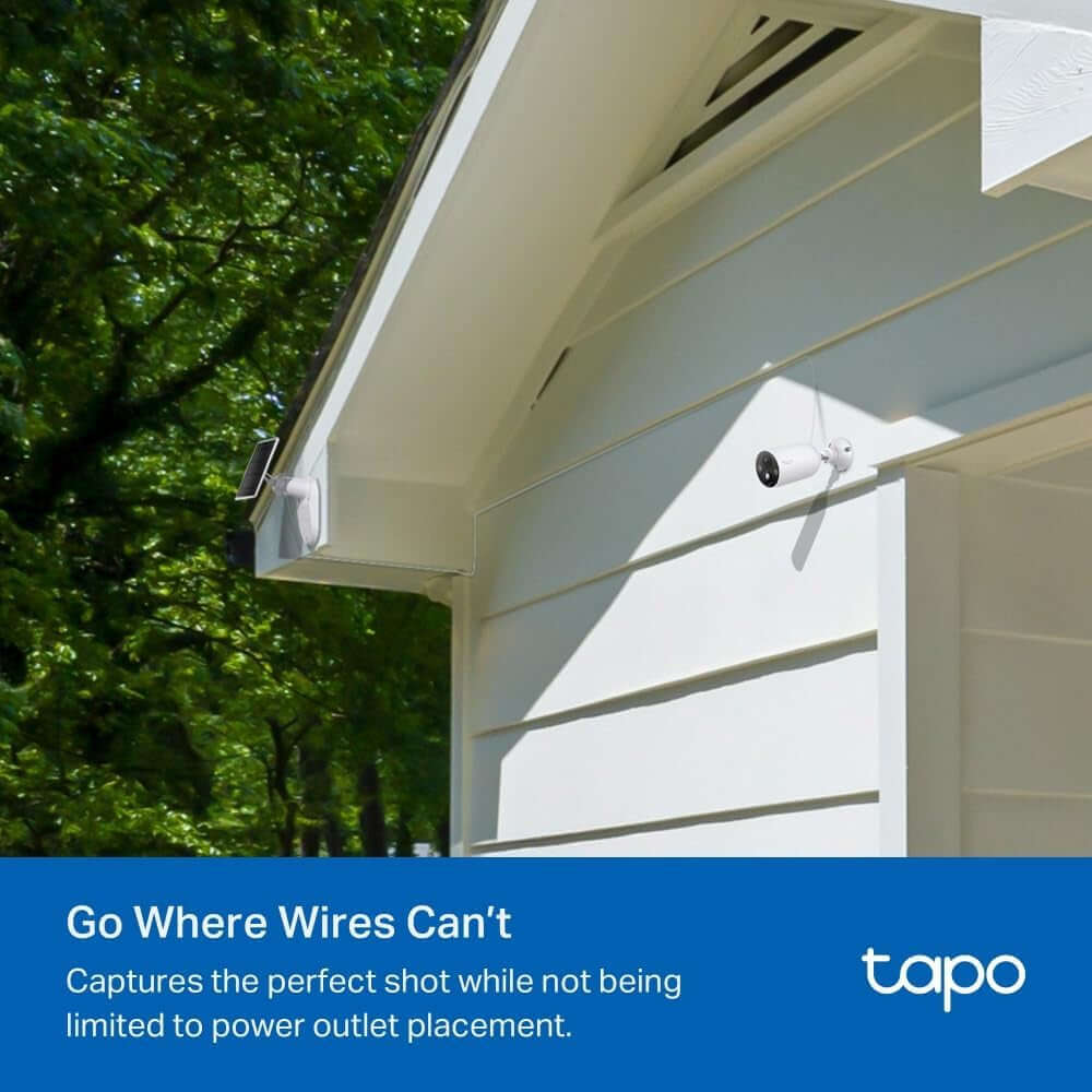 Tapo C425 Wire - Free Solar Security Camera Kit – 2K QHD, Color Night Vision, AI Detection, IP66, Two - Way Audio - Garageway.com.au