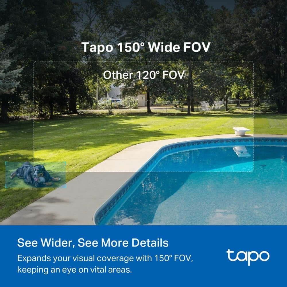 Tapo C425 Wire - Free Solar Security Camera Kit – 2K QHD, Color Night Vision, AI Detection, IP66, Two - Way Audio - Garageway.com.au